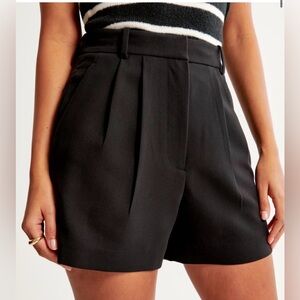 New Abercrombie A&F Sloane Tailored Shorts Black Size Small Dressy 5” Inseam